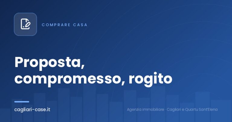 Coppia firma una proposta di acquisto casa in agenzia immobiliare a Cagliari
